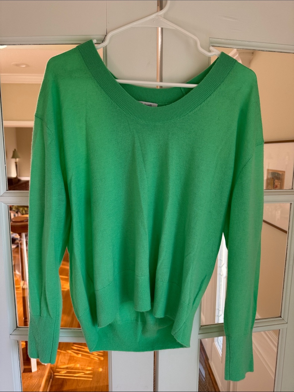 Women's Lightweight Scoop Neck Sweater in Bright Green - Madewell